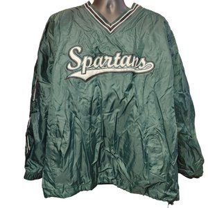 Steve and Barry's Unisex Green Michigan State Spartans Pull Over Jersey XL